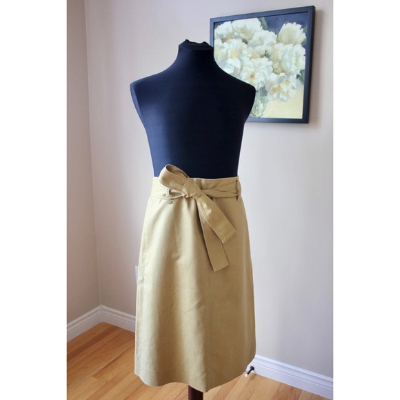 J.Crew Cotton Linen Tie Waist Skirt - Picture 4 of 6